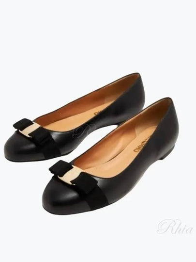 Varina Bow Ballet Flats Black - SALVATORE FERRAGAMO - BALAAN 2