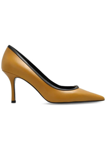 Tory Burch Leather Stilettos, Women's, Yellow - TORY BURCH - BALAAN 1