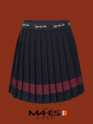 Skirt Shorts Orange Label Royal Burgundy Banded Pleated Skirt GKW9144 - MAHES - BALAAN 1