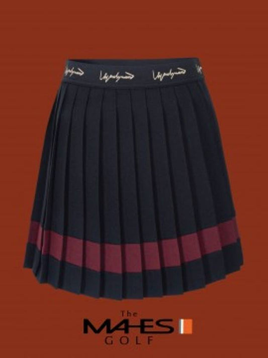 Skirt Shorts Orange Label Royal Burgundy Banded Pleated Skirt GKW9144 - MAHES - BALAAN 1