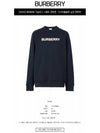 Logo Print Sweatshirt Navy - BURBERRY - BALAAN 3