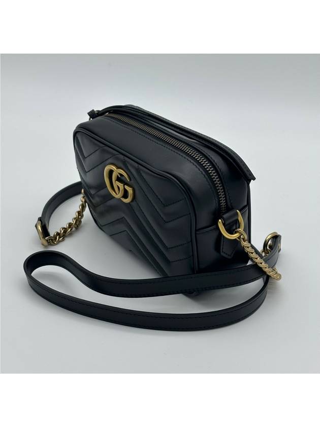 GG Marmont Zip Top Matelasse Mini Cross Bag Black - GUCCI - BALAAN 4