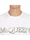 Girocolo Logo Short Sleeve T-Shirt White - ALEXANDER MCQUEEN - BALAAN 7