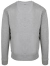 Men's Heart Logo Embroidered Sweatshirt Heather Gray - AMI - BALAAN 4