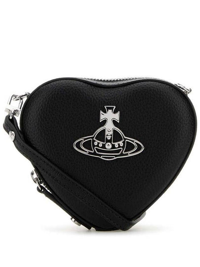 Logo Mini Heart Cross Bag Black - VIVIENNE WESTWOOD - BALAAN 2