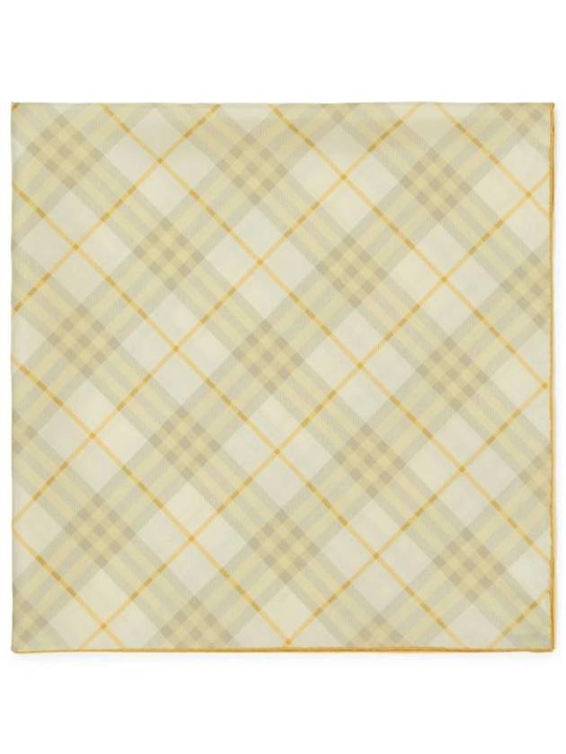 Checked Silk Scarf Wheat - BURBERRY - BALAAN 1