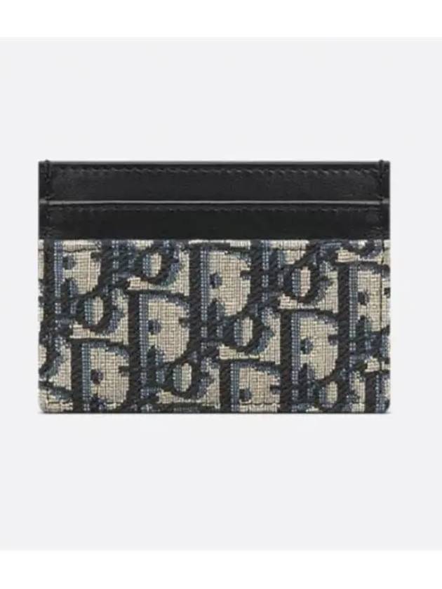 30 Montaine 5 Slot Oblique Jacquard Card Wallet Blue - DIOR - BALAAN 4