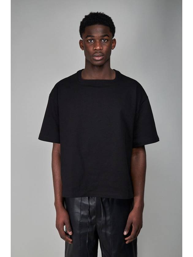 Relax Fit Heavy Jersey Short Sleeve T-Shirt Black - BOTTEGA VENETA - BALAAN 2