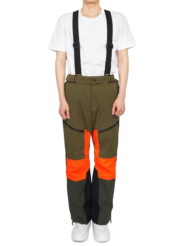 Grenoble Logo Straight Pants Orange Khaki - MONCLER - BALAAN 2