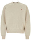 Small Heart Logo Sweatshirt Beige - AMI - BALAAN 2