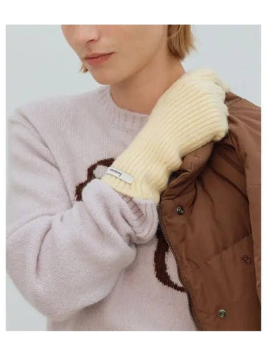 FINGER HOLE GLOVES BUTTER CREAM - BENSIMON - BALAAN 1