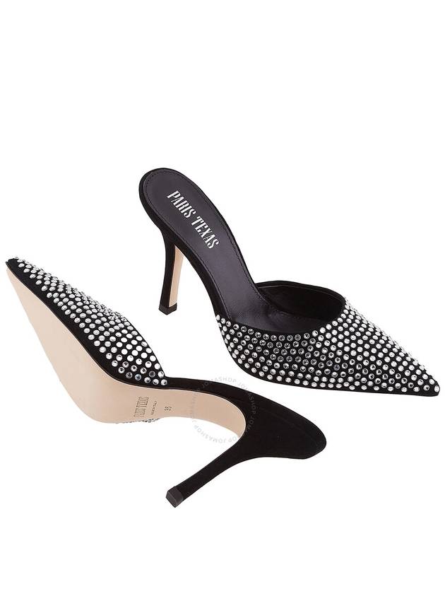 Paris Texas Black Diamond Crystal Embellished Hollywood Mules, Brand Size 37 ( US Size 7 ) - PARIS TEXAS - BALAAN 2