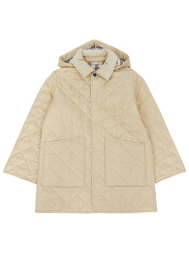 Kids Quilted Coat Pale Stone - BURBERRY - BALAAN 3