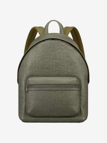 Rider 2.0 Grained Calfskin Backpack Khaki - DIOR - BALAAN 1