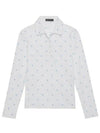 Women'S Star Print Long Sleeve Pk Shirt White - G/FORE - BALAAN 2