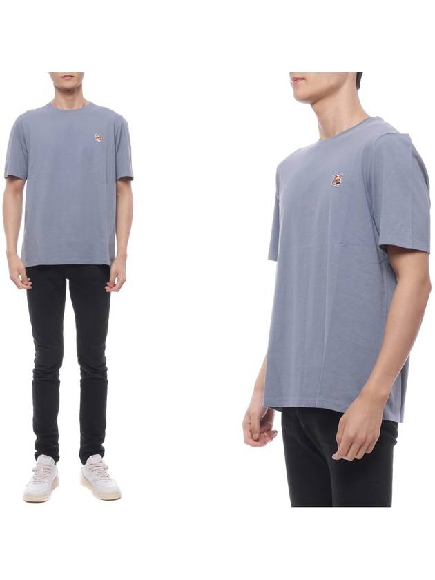 Fox Head Patch Classic Short Sleeve T-Shirt Clear Blue - MAISON KITSUNE - BALAAN 3