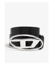 B 1DR D Logo Buckle Leather Belt Black - DIESEL - BALAAN 3