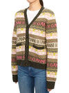 Women's Jacquard Logo Motif Cardigan Kalamata - GANNI - BALAAN 3