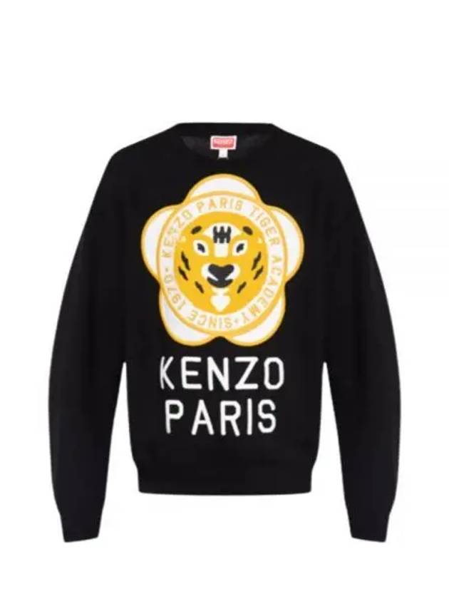 Tiger Academy Logo Knit Top Black - KENZO - BALAAN 2