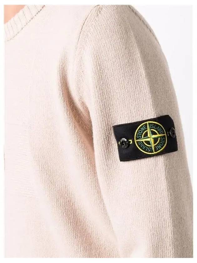 Comfort Wool Cotton Knit Top Antique Rose - STONE ISLAND - BALAAN 6