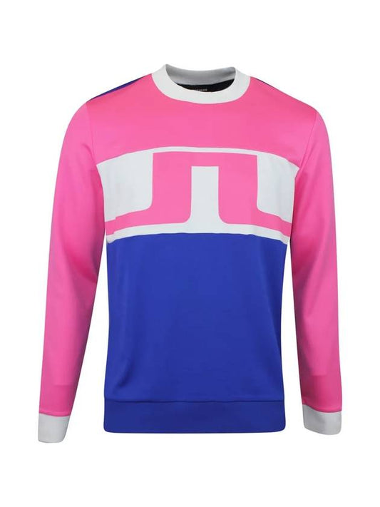 Jones Crew Neck Sweatshirt Blue Pink - J.LINDEBERG - BALAAN 1