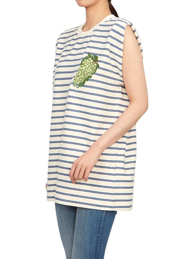 Grape Stripe Sleeveless Natural Blue - JW ANDERSON - BALAAN 8