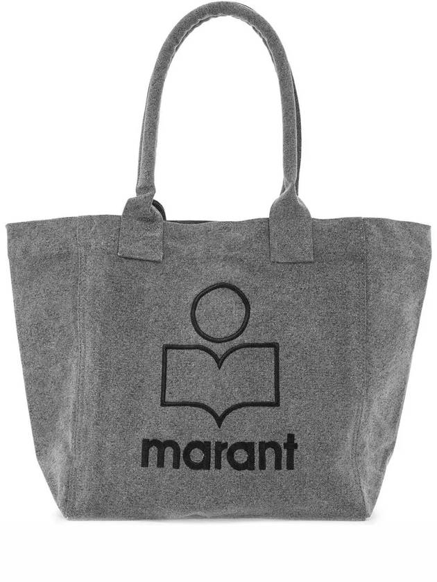 Yenky Embroidered Logo Small Tote Bag Grey - ISABEL MARANT - BALAAN 3