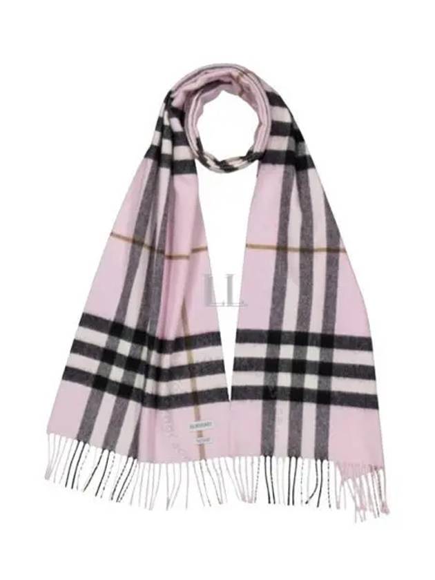 Check Cashmere Scarf Rose - BURBERRY - BALAAN 2