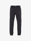 Garment Dyed Old Effect Stretch Broken Twill Cotton Cargo Pants Navy - STONE ISLAND - BALAAN 3