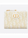 30 Montaigne Dahlia Wallet Gold Tone Jacquard S2197UNRG M01E - DIOR - BALAAN 1