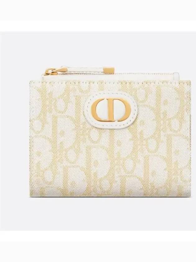 30 Montaigne Dahlia Wallet Gold Tone Jacquard S2197UNRG M01E - DIOR - BALAAN 1