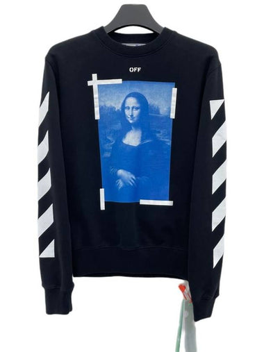 Blue Mona Lisa Sweatshirt OMBA025 R21FLE003 1001 - OFF WHITE - BALAAN 1