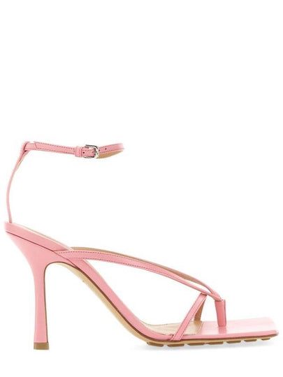 Stretch Leather Sandal Heels Pink - BOTTEGA VENETA - BALAAN 2