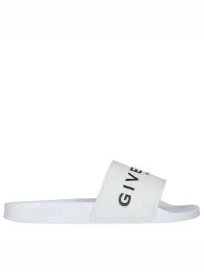 Logo Band Rubber Slippers White - GIVENCHY - BALAAN 2