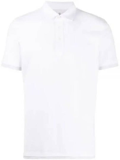 Cotton Short Sleeve Polo Shirt White - BRUNELLO CUCINELLI - BALAAN 2