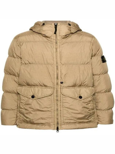 Crinkle Labs Hooded Down Jacket Biscuit 40723 V0094 - STONE ISLAND - BALAAN 1