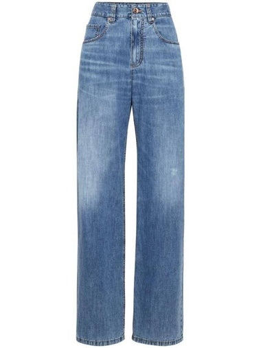 High Waist Straight Jeans MH192P5808C8982 - BRUNELLO CUCINELLI - BALAAN 1