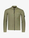 Lens Wappen Gabardine Shirt Zip-up Jacket Green - CP COMPANY - BALAAN 2