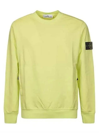 Waffen Patch Cotton Stretch Fleece Sweatshirt Lemon - STONE ISLAND - BALAAN 1