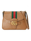 Double G Web Small Shoulder Bag Brown - GUCCI - BALAAN.