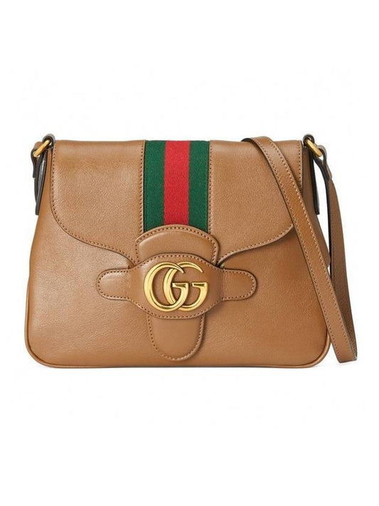 Double G Web Small Shoulder Bag Brown - GUCCI - BALAAN 1