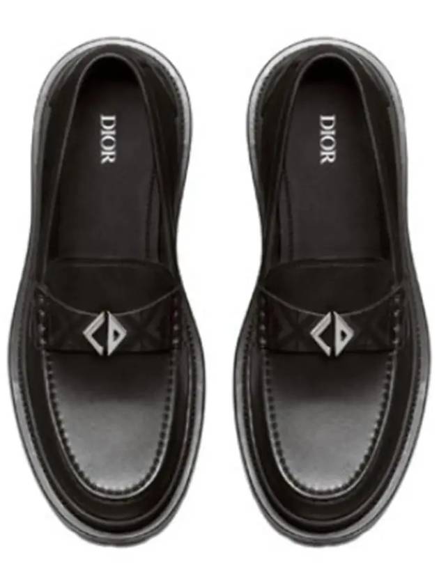 Explorer CD Diamond Canvas Smooth Calfskin Loafers Black - DIOR - BALAAN 3