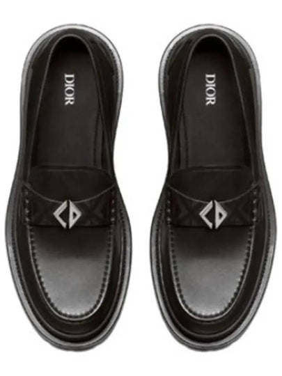 Explorer CD Diamond Canvas Smooth Calfskin Loafers Black - DIOR - BALAAN 2