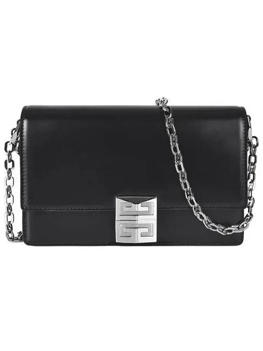 box leather chain small 4G shoulder bag black silver cabinet - GIVENCHY - BALAAN 2
