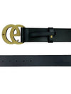 GG Marmont Buckle Leather Belt Black - GUCCI - BALAAN 4