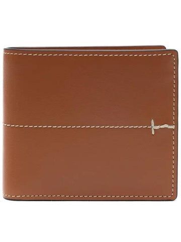 Men's Stitched Bicycle Wallet Brown - TOD'S - BALAAN.