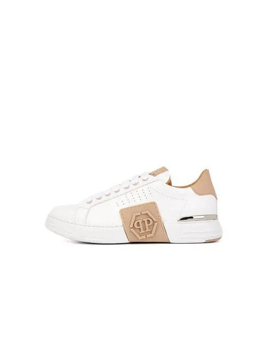 Men's side punching hexagon sneakers white 270431 - PHILIPP PLEIN - BALAAN 1