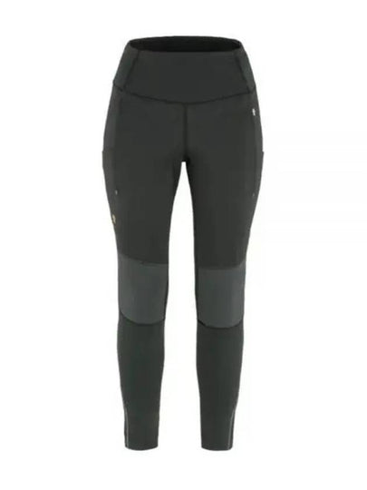 Women's Abisko Varm Trekking Tights Black Iron Grey - FJALL RAVEN - BALAAN 2