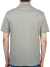 Men's Three Stripes Pocket Mercerized Short Sleeve Polo Shirt Light Grey - THOM BROWNE - BALAAN 5