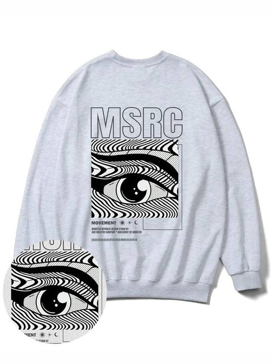 Of the Eye Vivid Gray Overfit Sweatshirt Melange Gray - MONSTER REPUBLIC - BALAAN 2